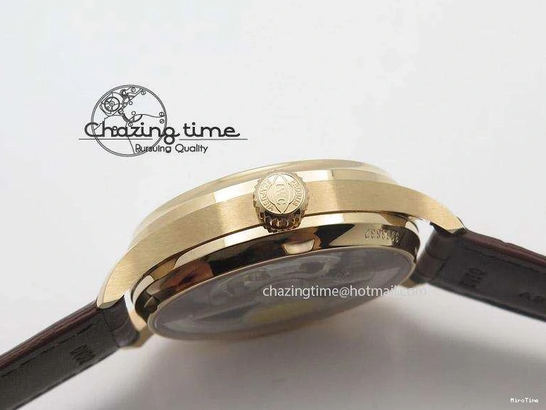 MIROTIME 0403 Portuguese Real PR IW500127 RG ZF 1:1 Best Edition Grey Red Dial On Brown Leather Strap A52010 V AllSeason 7331